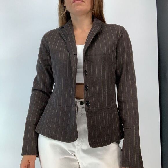 Yansi Fugel Jackets & Blazers - YANSI FUGEL brown wool blazer sz 6 or S womens